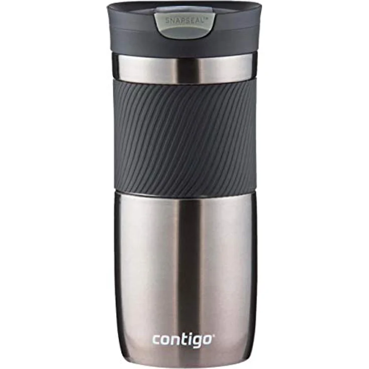 Contigo Thermobecher Byron Snapseal, Edelstahl Isolierbecher, Kaffebecher to go, auslaufsicher, spülmaschinenfester Deckel BPA-frei, 470 ml