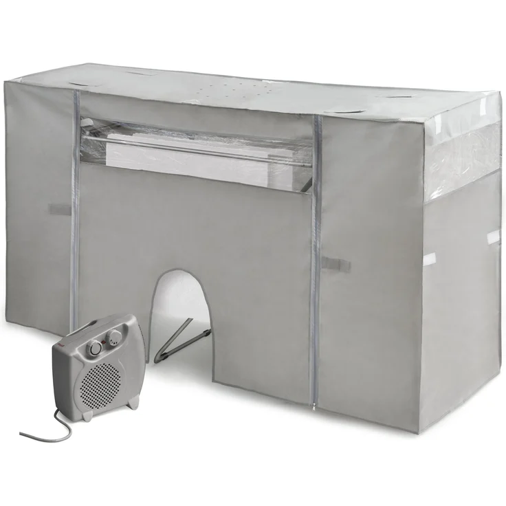 Rayen 6175 Wäscheständer mit Heizkörper, Stoff Non Woven, grau, 105 – 180 x 56 x 106 cm – Bild 1