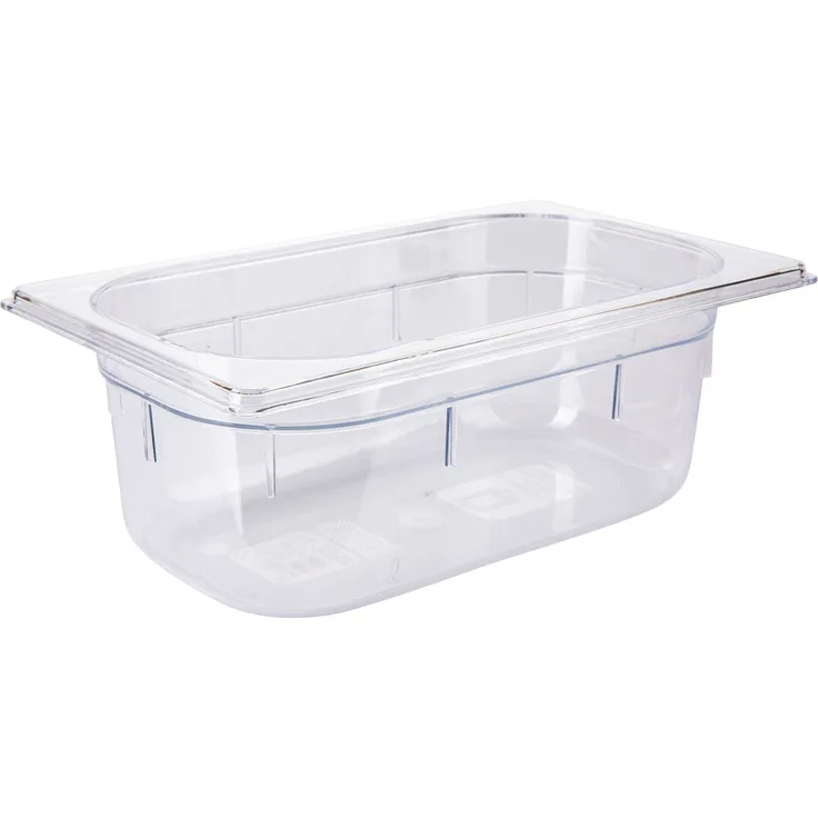 METRO Professional GN Container, Polycarbonat, 100 mm Höhe, Größe 1-4, Gastronorm Behälter, transparent, spülmaschinenfest, mikrowellenfest, -40° bis 100°C