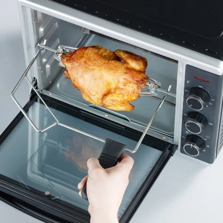 SEVERIN TO 2056 Back- und Toastofen mit Umluftfunktion (1.600 W, Inkl. Grillrost und Backblech, 30 L) silber -schwarz – Bild 3