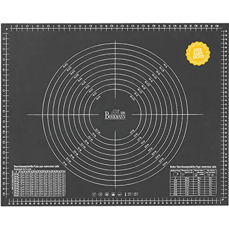 RBV Birkmann 254305, Easy Baking, 45 x 55 cm, mit Druck und Skalierung Ausrollmatte, Silikon