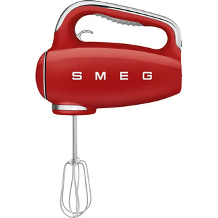Smeg HMF01RDEU Handmixer im 50er Jahre, 250W, 9 Geschwindigkeiten, Kunststoff, rot – Bild 1