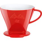 Melitta 218974 Filter Porzellan-Kaffeefilter Größe 102 Rot