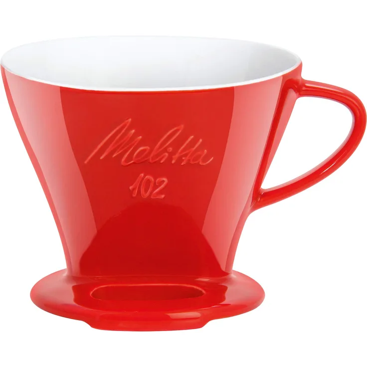 Melitta 218974 Filter Porzellan-Kaffeefilter Größe 102 Rot