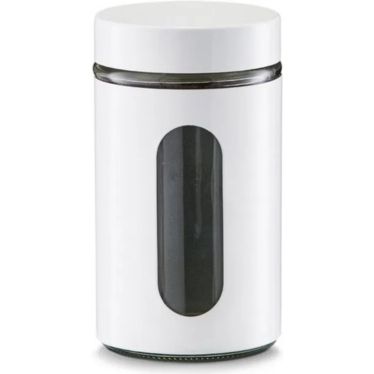 Zeller Present Vorratsdose, Vorratsbehälter, 900 ml, weiß - Ø 10,2 x 18 cm