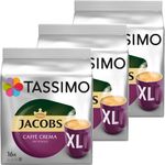 Tassimo Jacobs Caffè Crema Intenso XL, Kaffee Kapsel, Kaffeekapsel, gemahlener Röstkaffee, 48 T-Discs