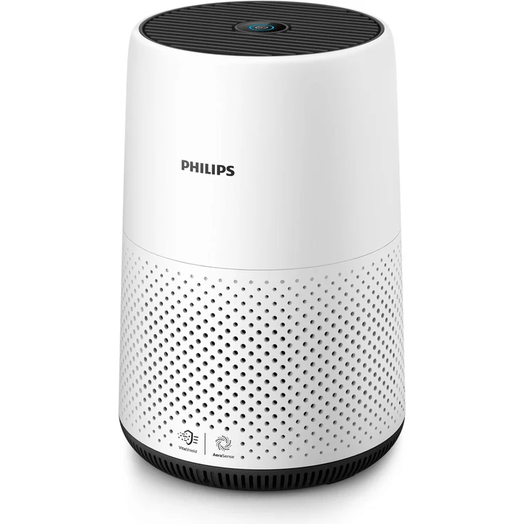 Philips AC0820/10 Luftreiniger Kompakt (für Allergiker, bis zu 49M², Cadr 190M³-H, Aerasense Sensor) weiß – Bild 2