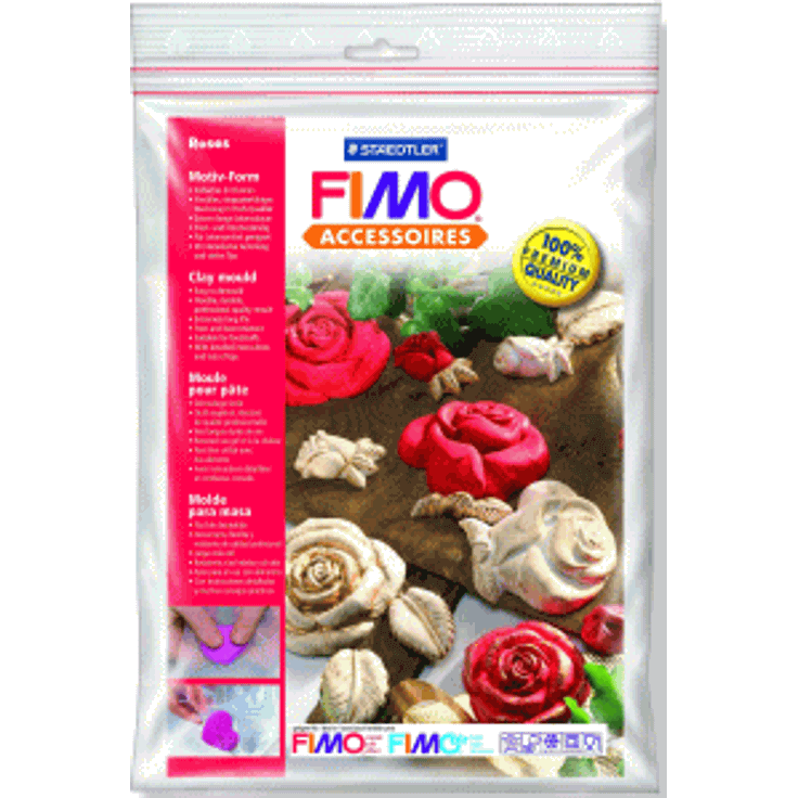 Staedtler Fimo mould Rosen 7 Motive ca. 7x7cm