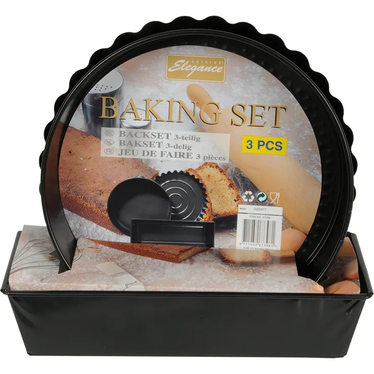Edco Backen Set, schwarz, 3-teilig