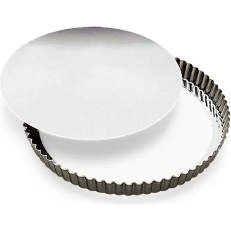 GOBEL 126442 Kuchenform, rund kanneliert, mit herausnehmbarem Boden, Weiß