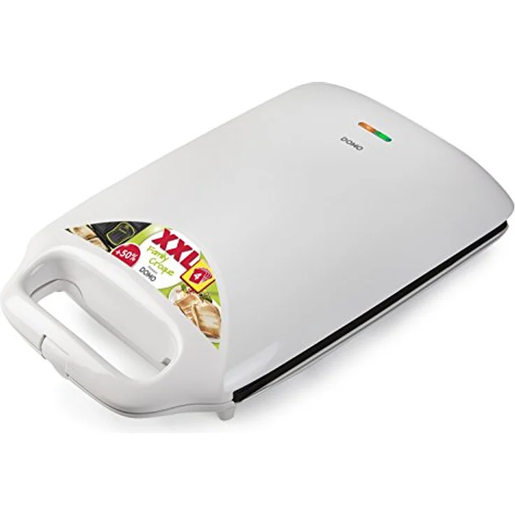 Domo DO9064C Sandwichmaker, 1800 Watt, 4 XL-Toast-Scheiben, Muschelform – Bild 1