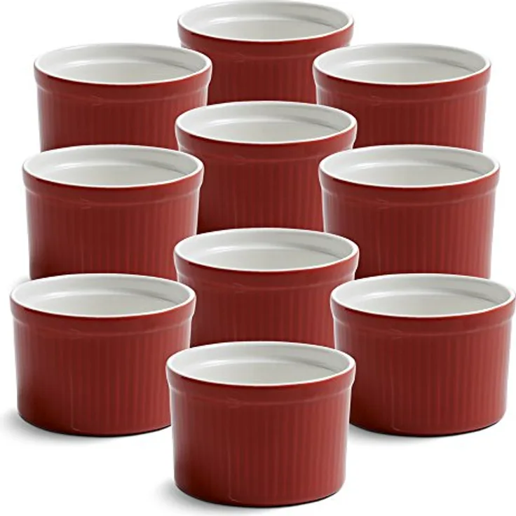 Maxwell & Williams Coloured Cottage Auflaufform, Porzellan, Rot, 10cm x 6.5 cm, AC5010