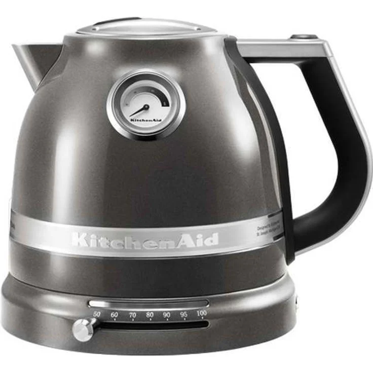 KitchenAid Artisan 5KEK1522EMS Wasserkocher, 2400 Watt, 1,5 l Volumen, Edelstahl, Medaillon-Silber, Serie: 5KEK1522 – Bild 1