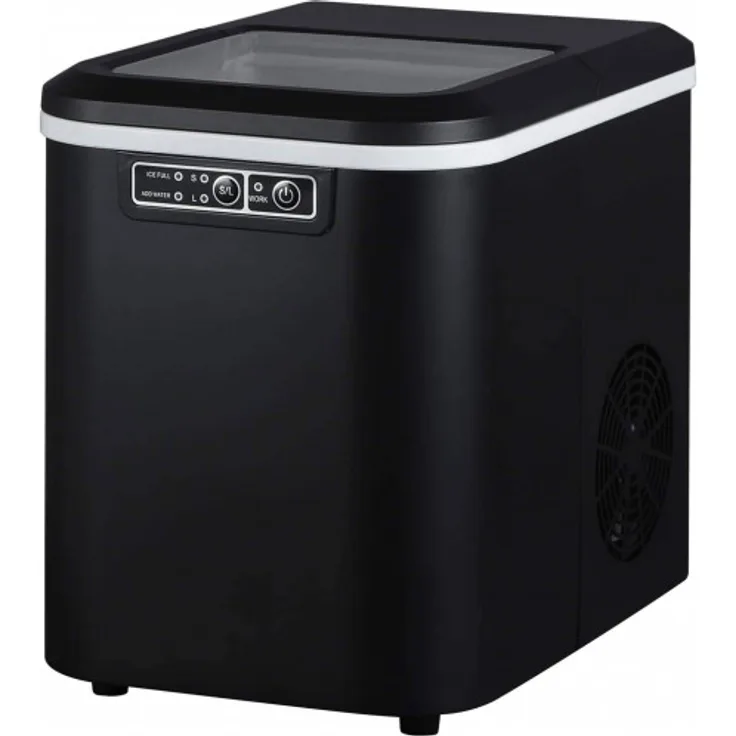 Eiswürfelmaschine mit 2 Eiswürfelgrößen 2,2 Liter 120W ABS : schwarz