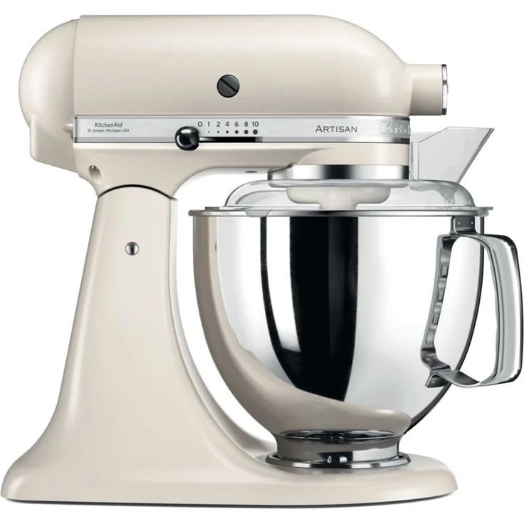 KitchenAid Artisan 5KSM175PSELT Küchenmaschine mit Direktantrieb, 300W, 4,8L Edelstahlschüssel, baiser, Serie: 5KSM175PS – Bild 1