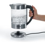 SEVERIN WK 3472 Mini Glas-Wasserkocher, hochwertig und komfortabel, 0,5 Liter, 1.100 Watt, 100% BPA-frei