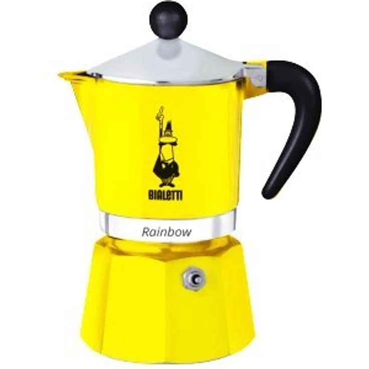 Bialetti Rainbow Espressokocher, Aluminium, gelb, 6 Tassen – Bild 1
