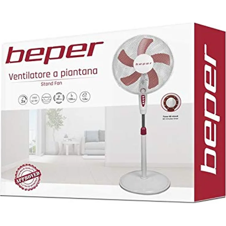 Beper VE.130H Standventilator Tonda, ABS