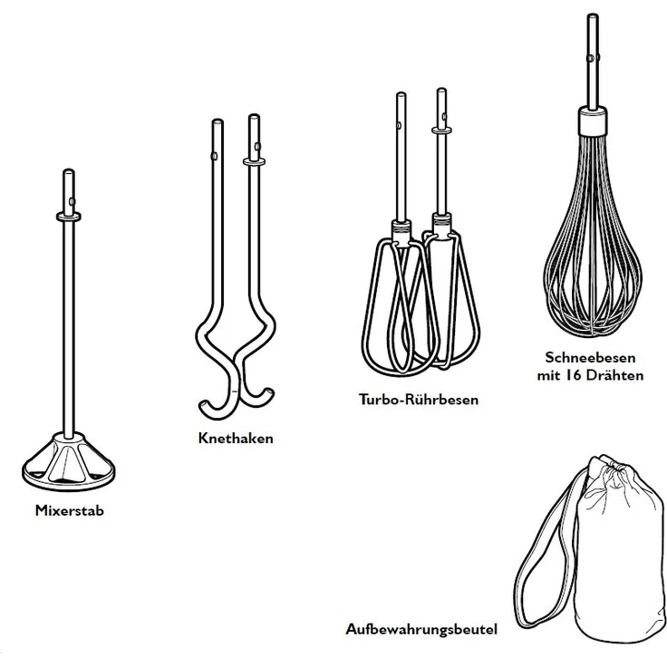 KitchenAid 5KHM9212EER Handmixer, 85 Watt Leistung, 9 Geschwindigkeitsstufen, LED-Anzeige, empire rot – Bild 11