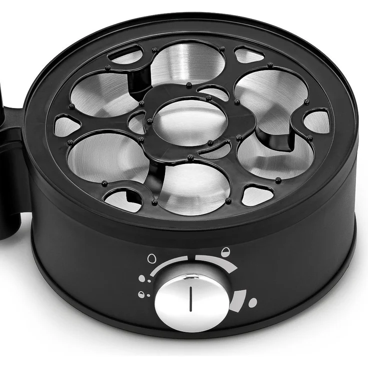 WMF Stelio Eierkocher, für 1-7 Eier, 350 W, mit Härtegradeinstellung, Eierhalter, Messbecher mit Eipick, edelstahl matt – Bild 4