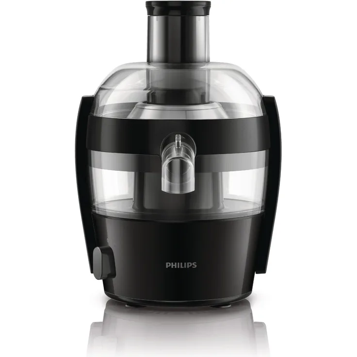 Philips HR1832-00 Viva Collection Entsafter 500 W, kompaktes Design, 1,5 L in einem Durchgang, schnelle Reinigung, schwarz