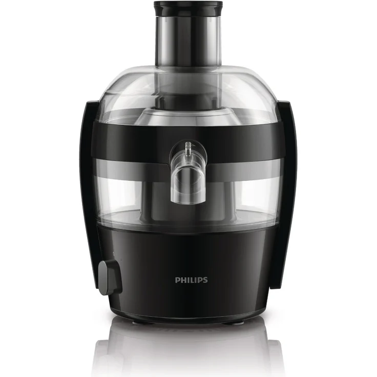 Philips HR1832-00 Viva Collection Entsafter 500 W, kompaktes Design, 1,5 L in einem Durchgang, schnelle Reinigung, schwarz – Bild 1
