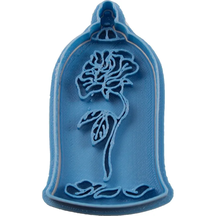 Cuticuter Pink Bella Y Bestia Ausstechform, Blau, 8 x 7 x 1.5 cm