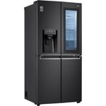 LG GMX844MCBF Side-by-Side-Kühlschrank, freistehend, schwarz, NoFrost, 0-Grad-Zone, InstaView, Door-in-Door, SmartThinQ, Schnellgefrieren, Wasser- und Eiswürfelspender, Wassertank, Breite 83.5 cm