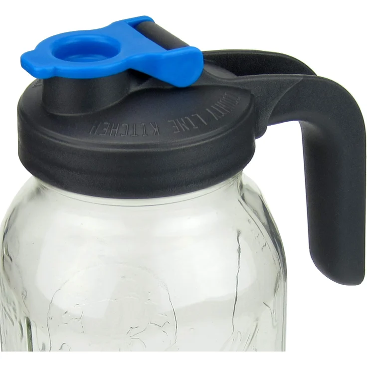 Klappdeckel mit breiter Öffnung Wide Mouth Wide Mouth, Handle, Blue, 1 Lid – Bild 1