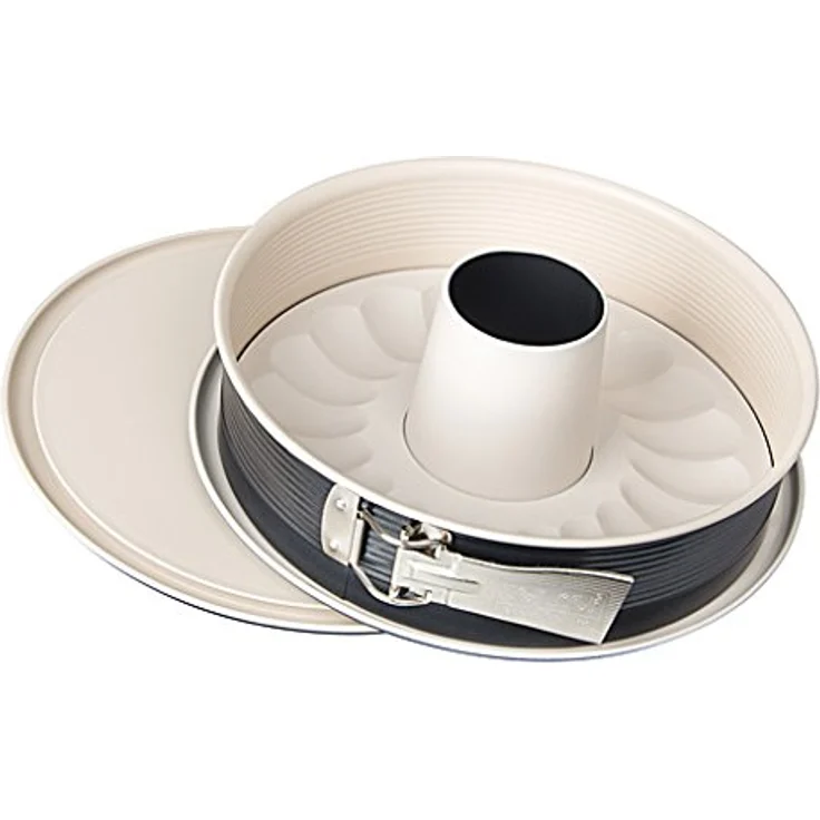 Zenker 7811 Springform Crème Noir mit 2 Böden, Durchmesser 26 cm, Edelstahl, grau - beige, 16 x 16 x 7 cm – Bild 1