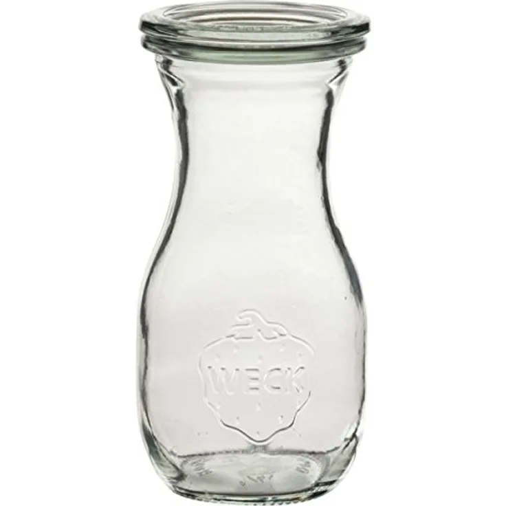 Saftflaschen mit Deckel, Einkochringen und Einweckklammern - Füllmenge: 250 ml - 4 Stück