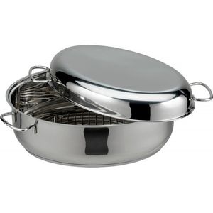 Image for ELO 99838 Edelstahlbräter 38 cm Bella Gusto mit Dünst- und Grilleinsatz