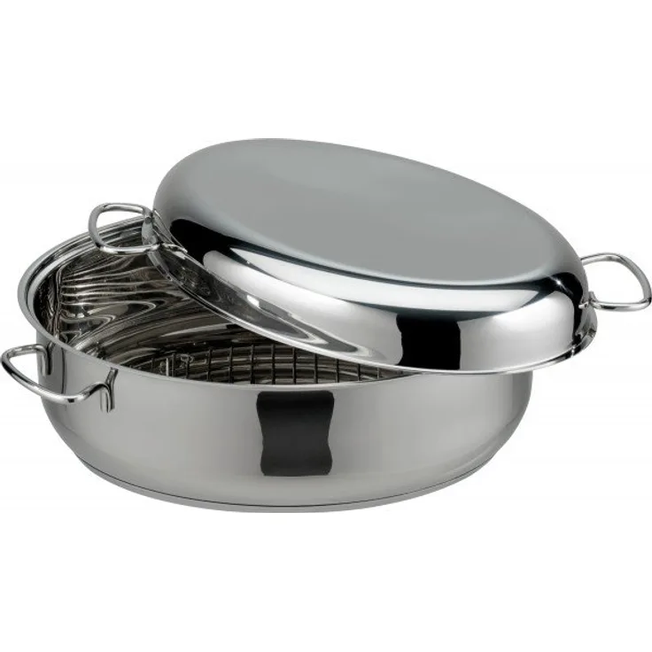 ELO 99838 Edelstahlbräter 38 cm Bella Gusto mit Dünst- und Grilleinsatz