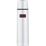 THERMOS 4019.205.100 Thermosflasche Light & Compact, Edelstahl mattiert 1,0 l, Spülmaschinenfest, 24 Stunen heiß, 24 Stunden kalt