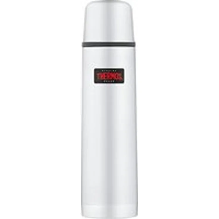 THERMOS 4019.205.100 Thermosflasche Light & Compact, Edelstahl mattiert 1,0 l, Spülmaschinenfest, 24 Stunen heiß, 24 Stunden kalt