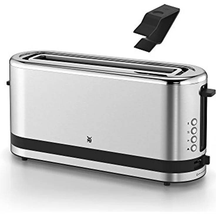 WMF Küchenminis Langschlitz-Toaster (900 W, integrierter Brötchenwärmer, 2 XXL Brotscheiben, Auftau-Funktion) cromargan matt-silber – Bild 5