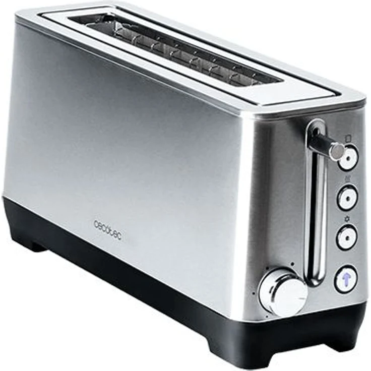 Toaster Cecotec BigToast Extra 1-Schlitz-Toaster, 1100 W, Brötchenaufsatz, 6 Bräunungsstufen, Edelstahl – Bild 1
