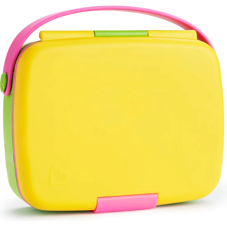 Munchkin Bento Box Brotdose für Kleinkinder mit Besteck, gelb-Grün – Bild 1