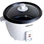 Daewoo Reiskocher, 500 Watt, 1,5 Liter Fassungsvermögen, weiß, Warmhaltefunktion, inkl. Löffel und Messbecher