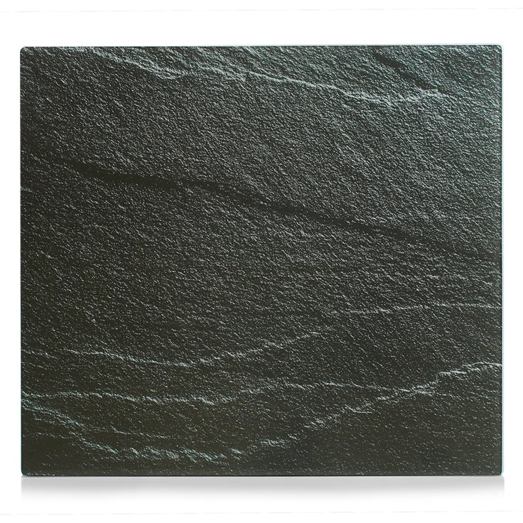 Zeller 26289 Herdblende--Abdeckplatte ''Schiefer'', Glas, anthrazit, 56 x 50 cm – Bild 1