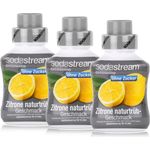 SodaStream Sirup ohne Zucker Zitrone naturtrüb Geschmack 375ml, 3er Pack