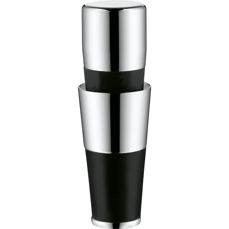 WMF VINO Weinausgießer 2in1 mit Flaschenverschluss, Edelstahl Cromargan, Silikon, H 4cm, Ø 2,4cm – Bild 1