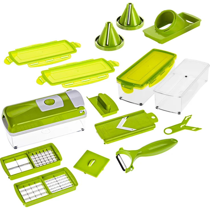 Genius Nicer Dicer smart, 16 Teile, Gemüseschneider, grün – Bild 1