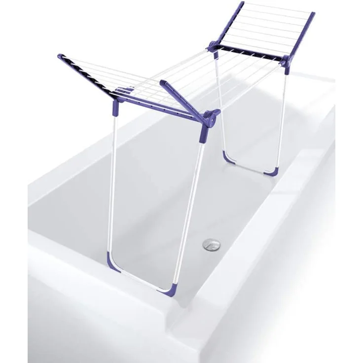 Leifheit Standtrockner Pegasus 120 Solid Compact, standfester Wäscheständer mit Flügeln auch für lange Kleidungsstücke, besonders schmaler Flügelwäschetrockner passt auch durch enge Türen, energiesparend – Bild 2