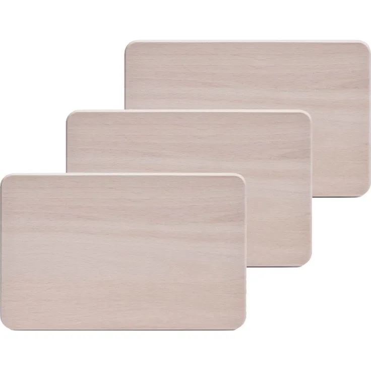 Zeller 22004 Vesperbrettchen, 3-er Set, Buche, ca. 22 x 14 x 1 cm