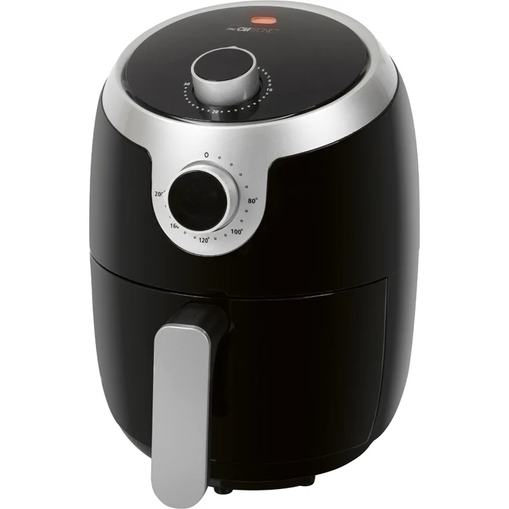 Clatronic Heißluftfritteuse FR 3769 H, ohne Fett, 1.8 Liter Fassungsvermögen, 1000 Watt, schwarz silber – Bild 1