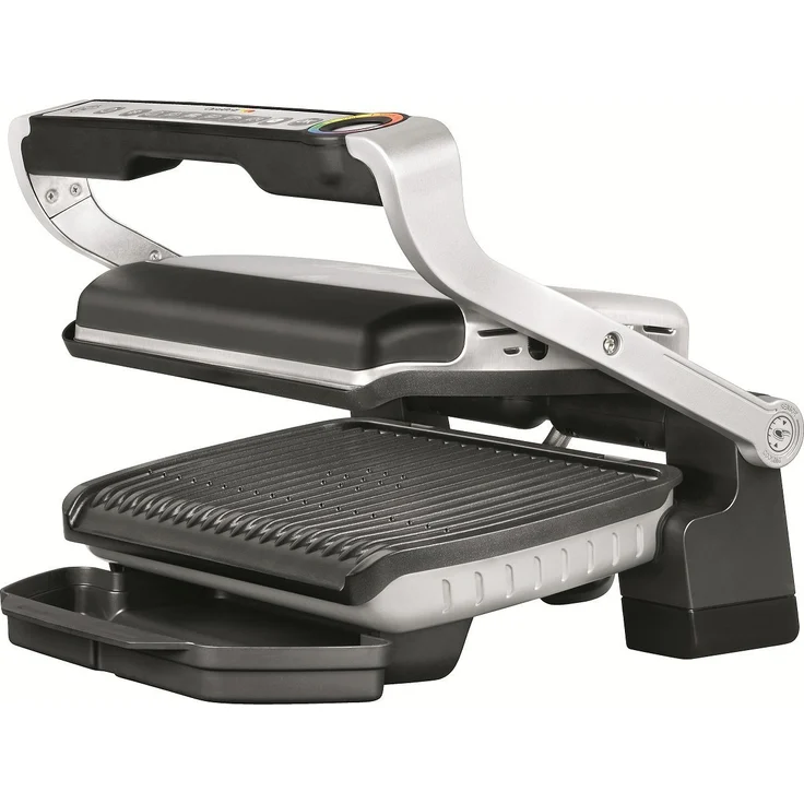 Tefal OptiGrill GC702D Kontaktgrill für ideale Grillergebnisse, 2.000 Watt, Standard-Modell, automatische Anzeige des Garzustands, 6 voreingestellte Grillprogramme 30 cm x 20 cm, schwarz, silber – Bild 3