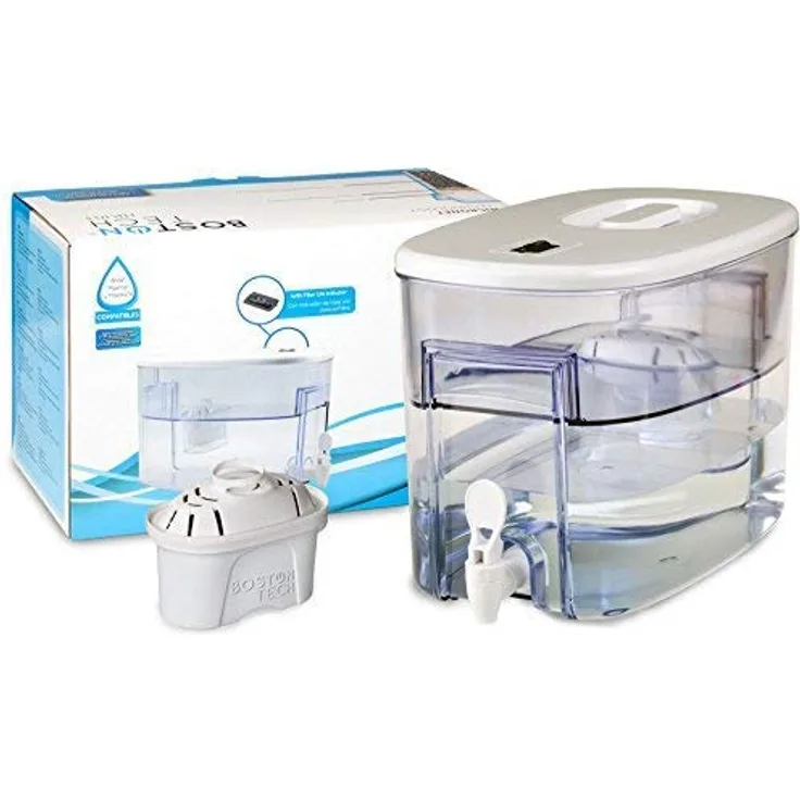 Boston Tech Fresia, gefilterter Wasserspender, 9 Liter. Brita Pitcher Filter kompatibel mit Maxtra und Boston Tech
