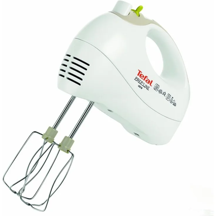 Tefal HT4101 Handmixer 450 Watt, 5 Geschwindigkeiten, weiß - grau