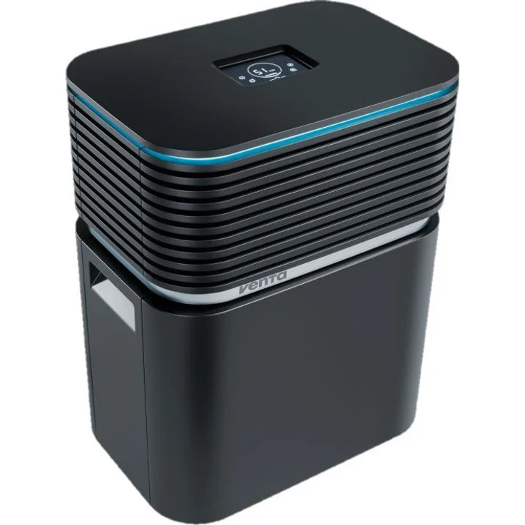 Venta Aerostyle LW74 Luftwäscher, Luftbefeuchtung & Luftreinigung, für Räume bis 90 m², 9 L, ohne WiFi/WLAN-Modul, Signalschwarz – Bild 1
